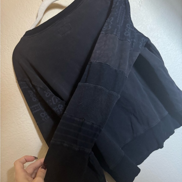 Current/Elliott The Rugby Stadium Black Beauty Crewneck Sweater Size 2 - Picture 6 of 6